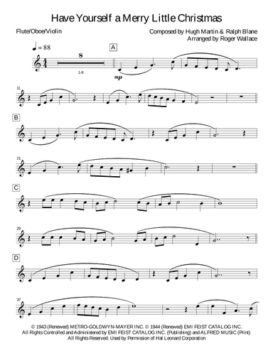 Have Yourself A Merry Little Christmas (arr. Roger Wallace)