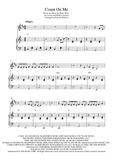 Count On Me (arr. Kaiserin Rebecca)