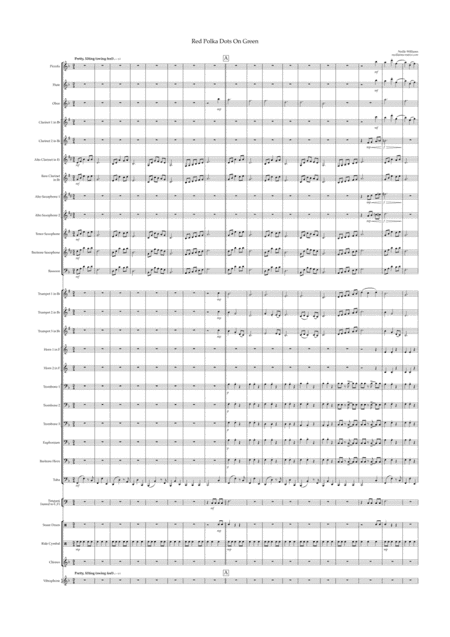 Red Polka Dots On Green