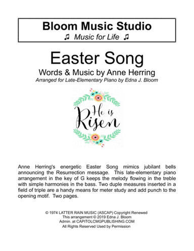 Easter Song Hear The Bells Ringing (arr. Edna J. Bloom)