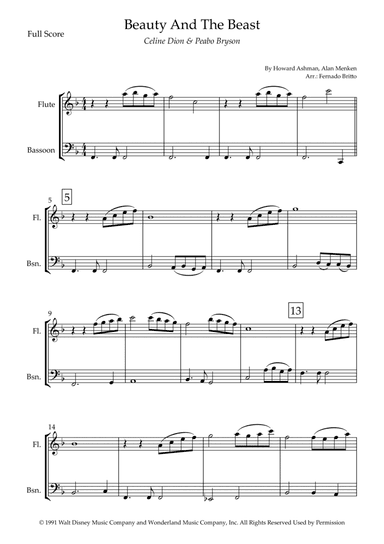 Beauty And The Beast (arr. Fernando Britto)