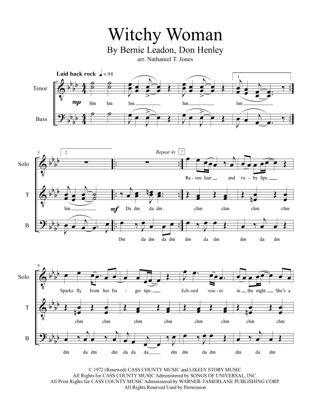 Witchy Woman (arr. Nathaniel T. Jones)