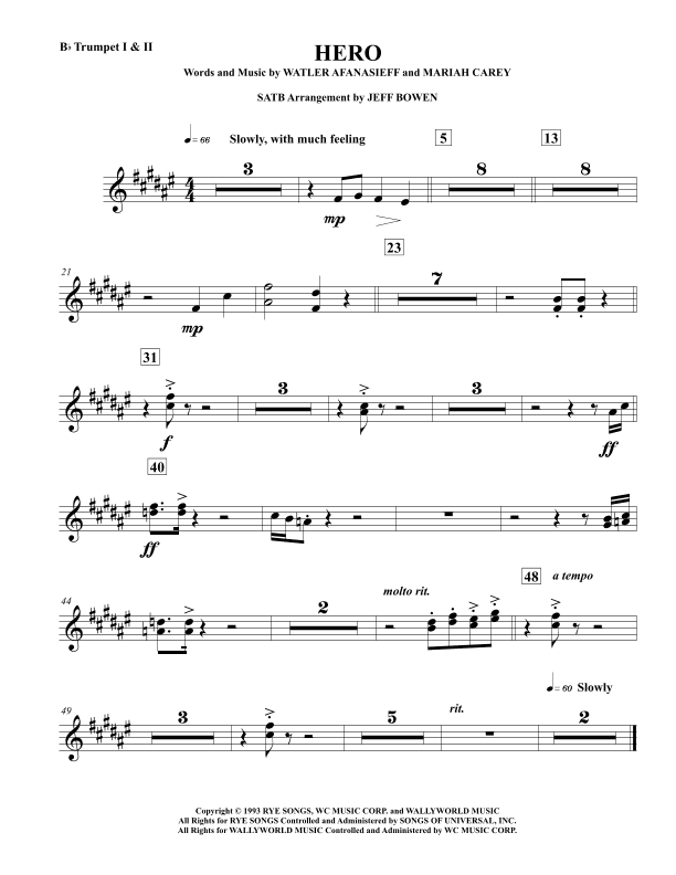 Hero (arr. Jeffrey Bowen)