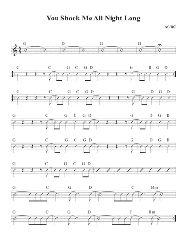 You Shook Me All Night Long (arr. David M Fagnant)