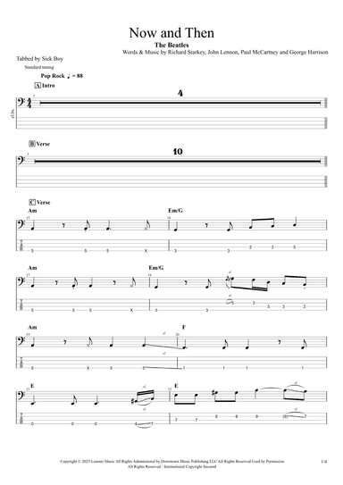 Now And Then (arr. Sick Boy)