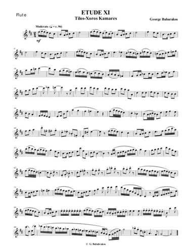 FLUTE ETUDE XI - Based on a Greek Traditional Theme