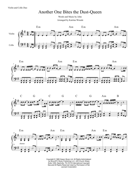 Another One Bites The Dust (arr. Katrina Wreede)