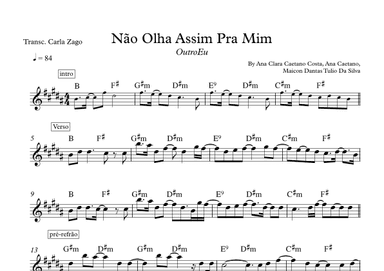 Nao Olha Assim Pra Mim (arr. Carla Zago)