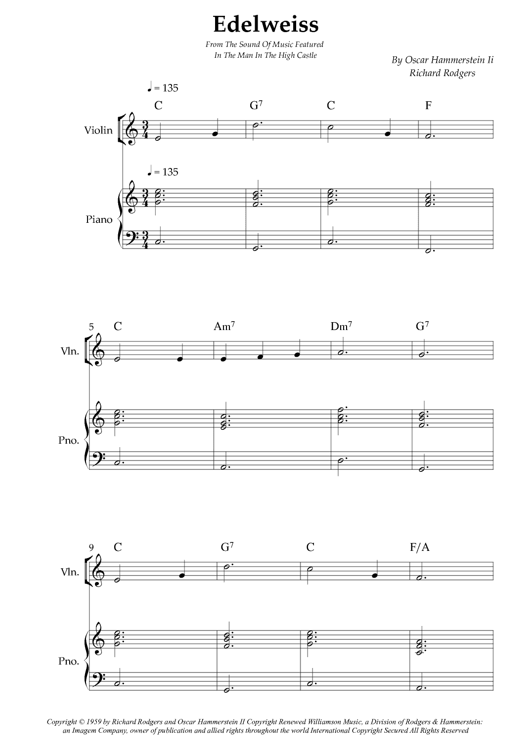 Edelweiss (arr. Wesley S. SIlva)