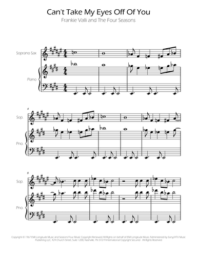 Can't Take My Eyes Off Of You (arr. Ygor Nunes)