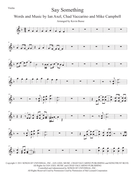 Say Something (arr. Kevin Busse)