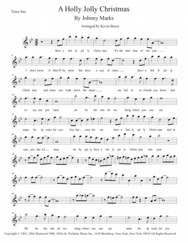 A Holly Jolly Christmas (arr. Kevin Busse)