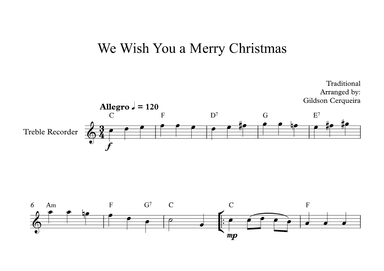 We Wish You a Merry Christmas (arr. Gildson Cerqueira)