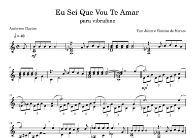 Eu sei que vou te amar (arr. Anderson Clayton)
