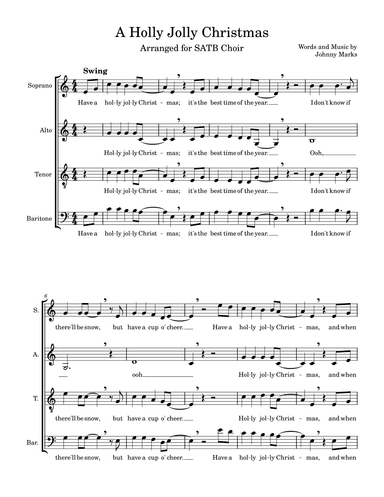 A Holly Jolly Christmas (arr. Jack Emily)