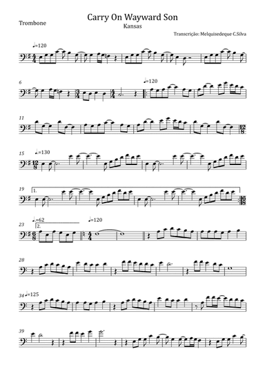 Carry On Wayward Son (arr. Melquisedeque C.Silva)