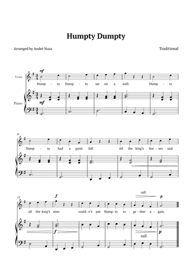 Humpty Dumpty (arr. André Nusa)