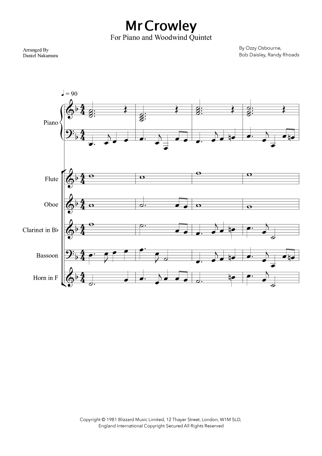 Mr. Crowley (arr. Daniel Nakamura)