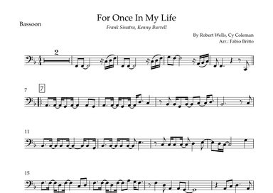 For Once In My Life (arr. Fabio Britto)