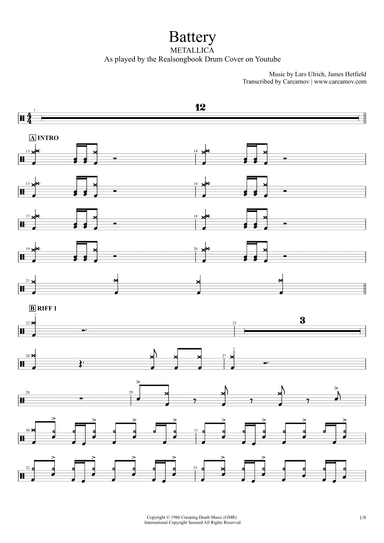 Battery (arr. Realsongbook)