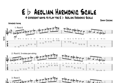 Eb Aeolian Harmonic Scale (4 Ways to Play)