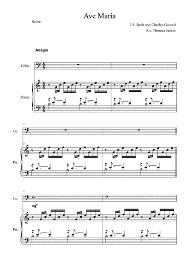 Ave Maria (Cello) (arr. Thomas Jancso)