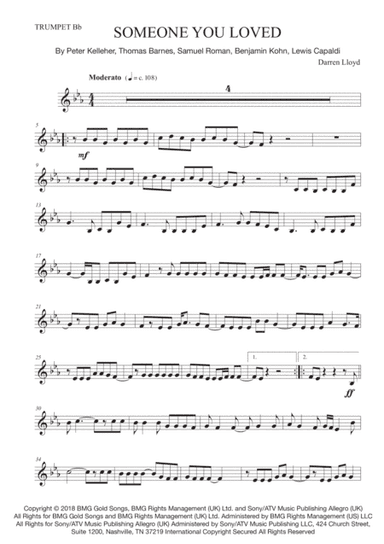 Someone You Loved (arr. Darren Lloyd)