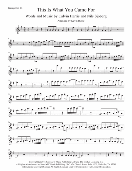 This Is What You Came For (arr. Kevin Busse)