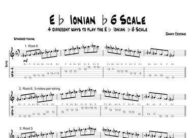 Eb Ionian b6 Scale (4 Ways to Play)