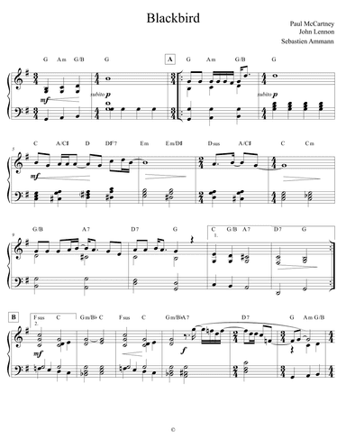 Blackbird (arr. Sebastien Ammann)