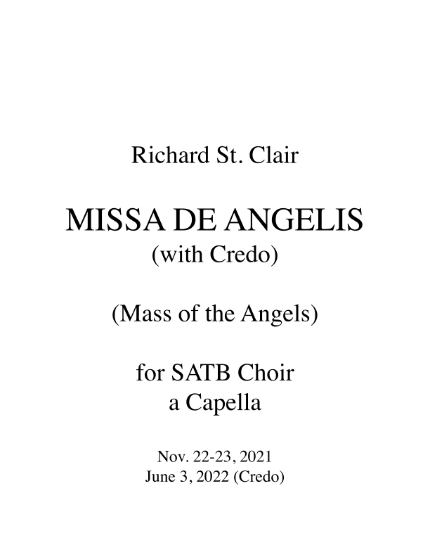 MISSA DE ANGELIS with CREDO