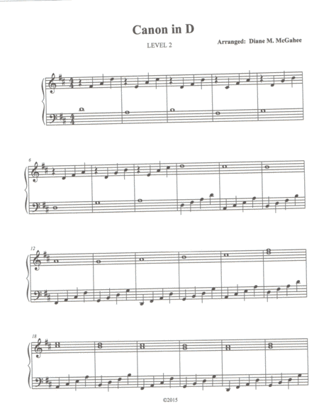 Canon In D (arr. Diane M. McGahee)