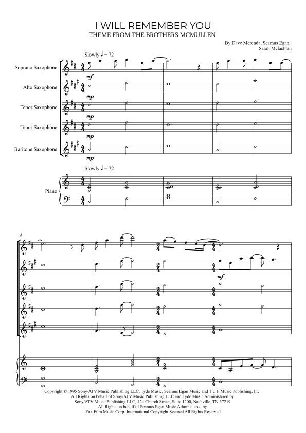 I Will Remember You (arr. Alex Nunes Rodrigues)