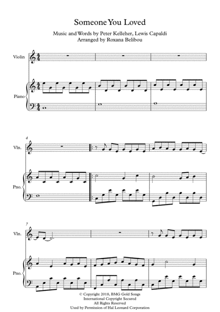 Someone You Loved (arr. Roxana Belibou)