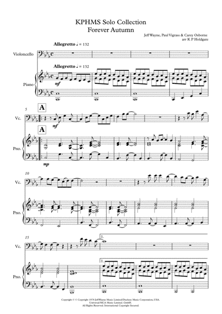 Forever Autumn (arr. Kevin P Holdgate)
