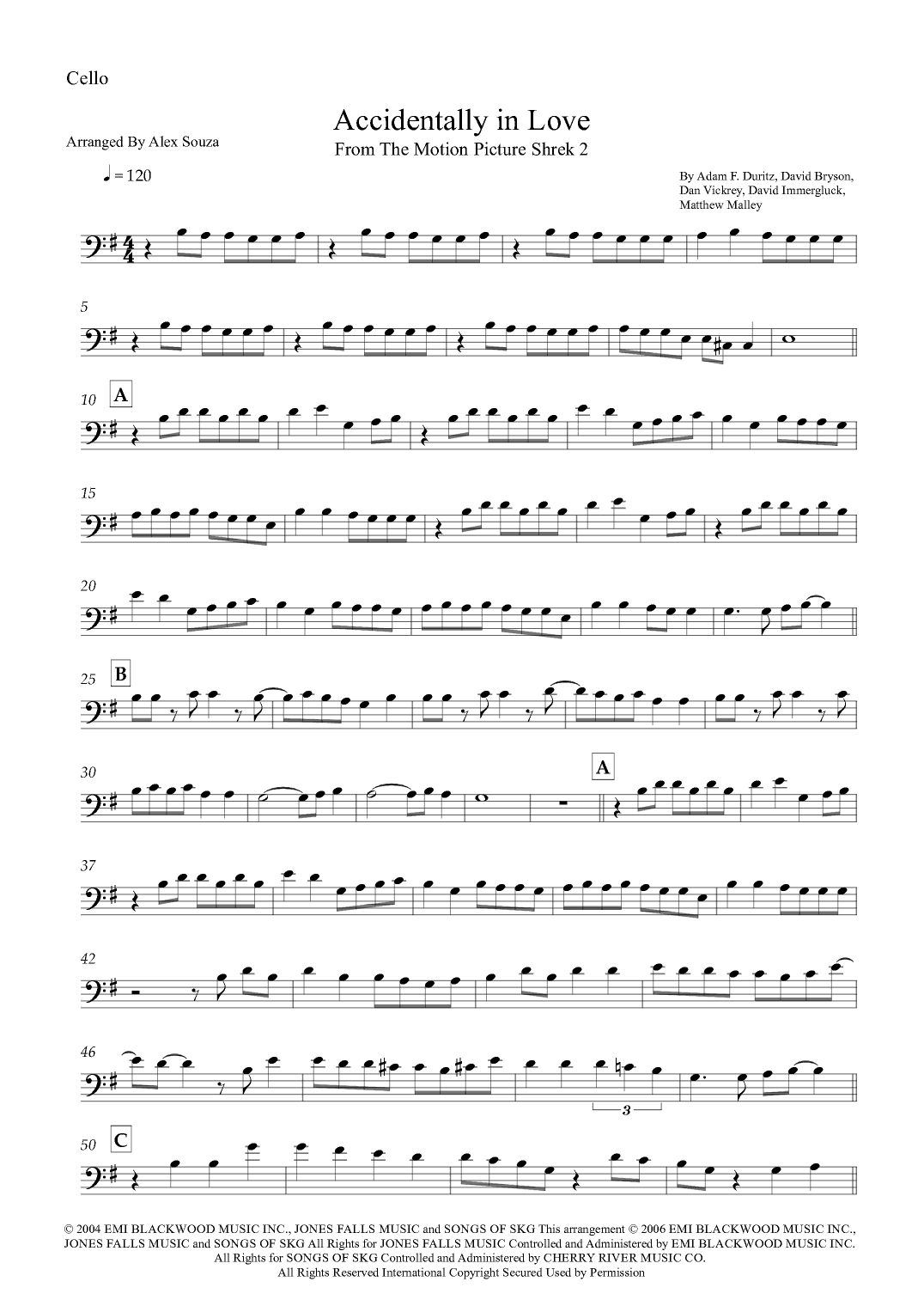 Accidentally In Love (arr. Alex Souza)