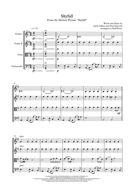 Skyfall (arr. Paul Wood)