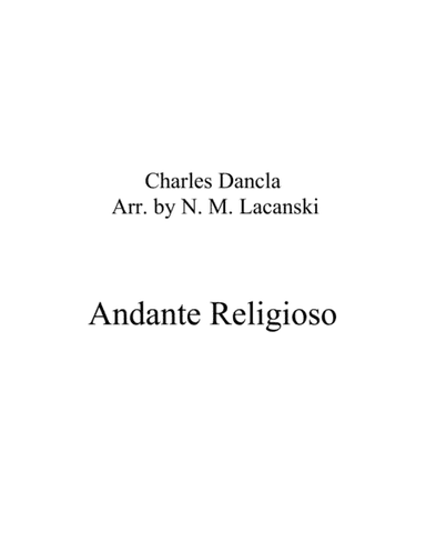 Andante Religioso (arr. Nick Lacanski)
