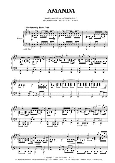 Amanda (arr. Claudio Porstmann)