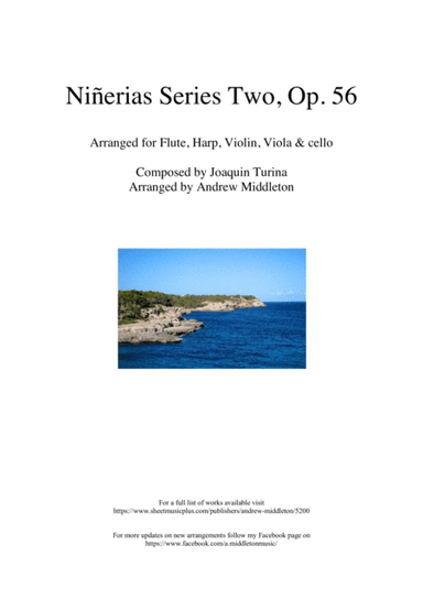 Ninerias Series Two arranged for Flute, Harp, Violin, Viola & Cello (arr. Andrew Middleton)