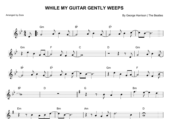 While My Guitar Gently Weeps (arr. Zoza)