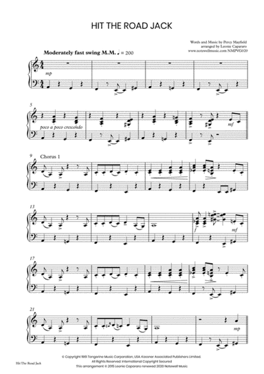 Hit The Road Jack (arr. Leonie Capararo)