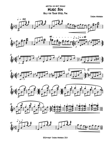Music Box - Solo for Tenor Steel Drum