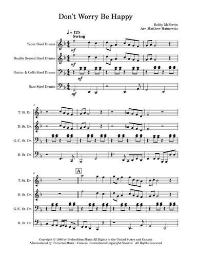Don't Worry, Be Happy (arr. Matthew Haimowitz)