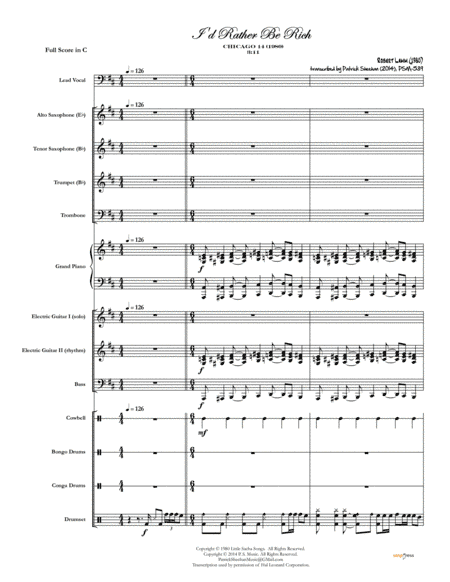 I'd Rather Be Rich (arr. Patrick Sheehan)