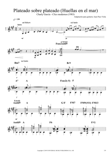 Plateado Sobre Plateado (huellas En El Mar) (arr. Juan Paso Viola)