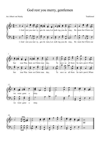 God rest you merry, gentlemen_A minor key (arr. Albert van Niasky)