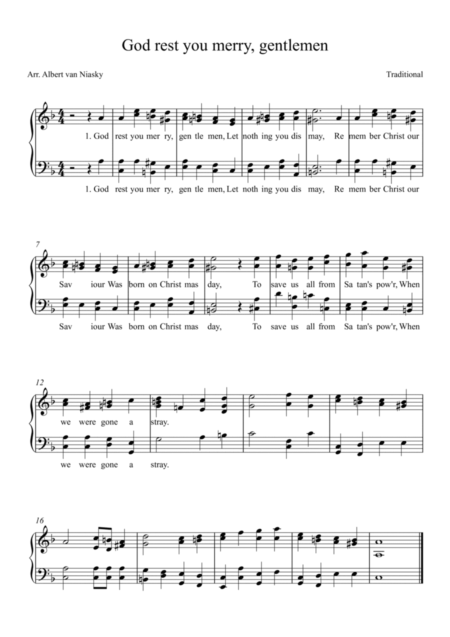 God rest you merry, gentlemen_A minor key (arr. Albert van Niasky)