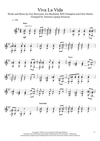 Viva La Vida (arr. Antonius Agung Setiawan)