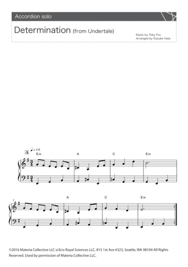 Determination (from Undertale) (arr. Kosuke ata)